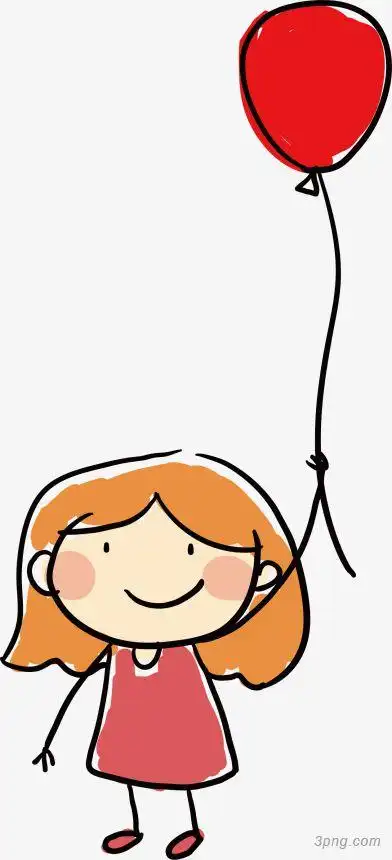 矢量气球卡通女孩矢量卡通矢量矢量气球手绘小女孩卡通矢量图矢量人物