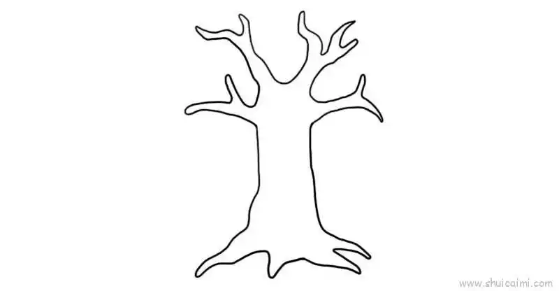 大树树干儿童画怎么画 大树树干简笔画顺序