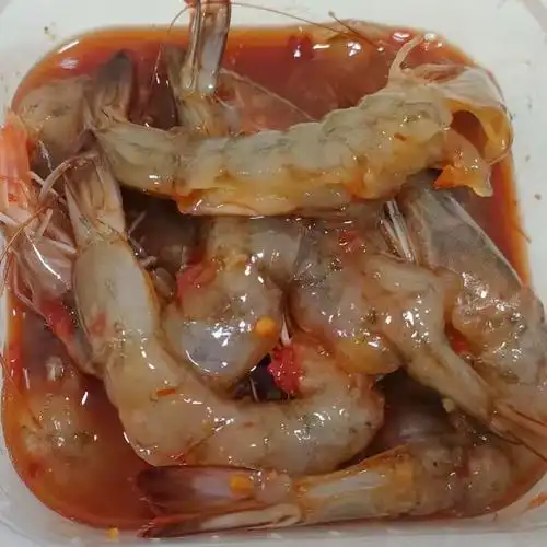 甜辣泰式无皮生腌生呛大海虾开盖即食辣酱虾海鲜水产泰式无皮