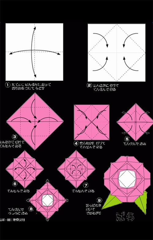 小爱的折纸玫瑰花