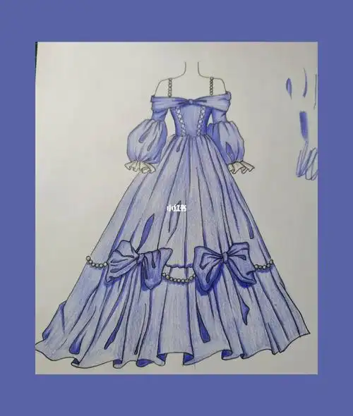 公主裙设计儿童画