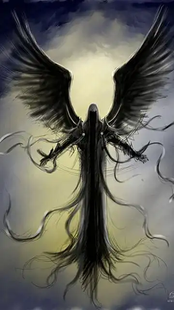 死神黑白简笔画镰刀