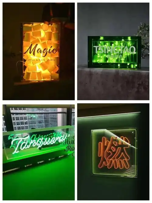 你的店铺还差一个亚克力灯箱几何招牌64