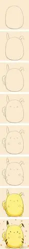 皮卡丘简笔画教学