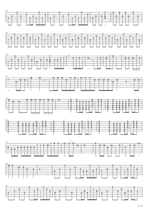 蜉蝣吉他谱齐秦高清六线谱图片谱