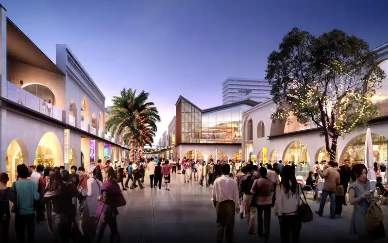 项目还自带约8000平米滨水商业街和约3.