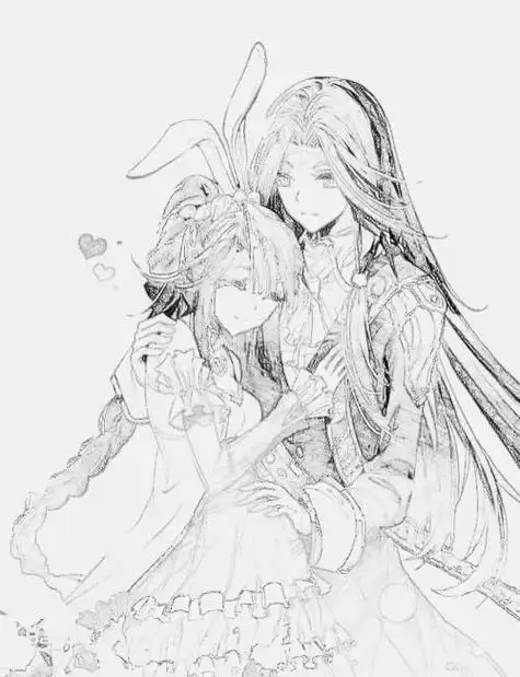 漫画人物斗罗大陆简笔画小舞和唐三