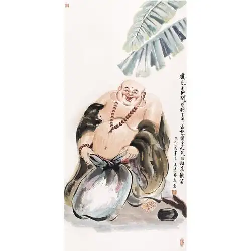 尚建国国画作品《【大自在弥勒佛62】作者尚建国》