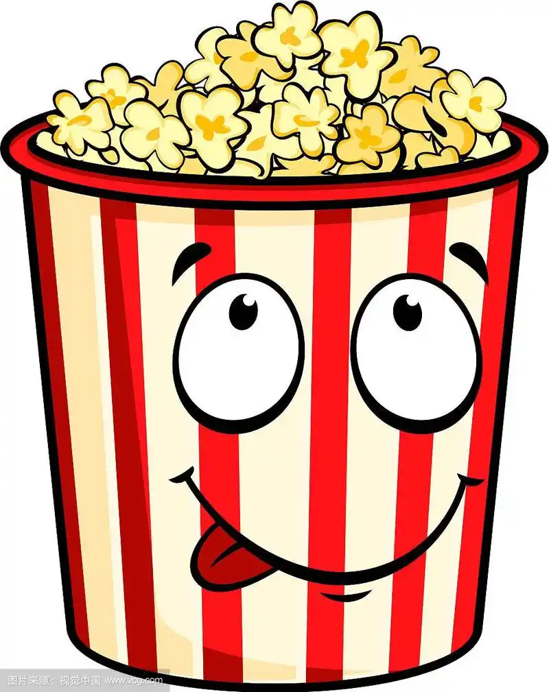卡通爆米花