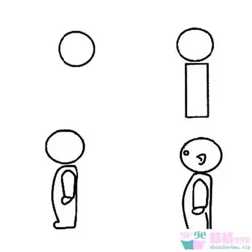 侧面人物简笔画女孩,侧面人物简笔画男孩