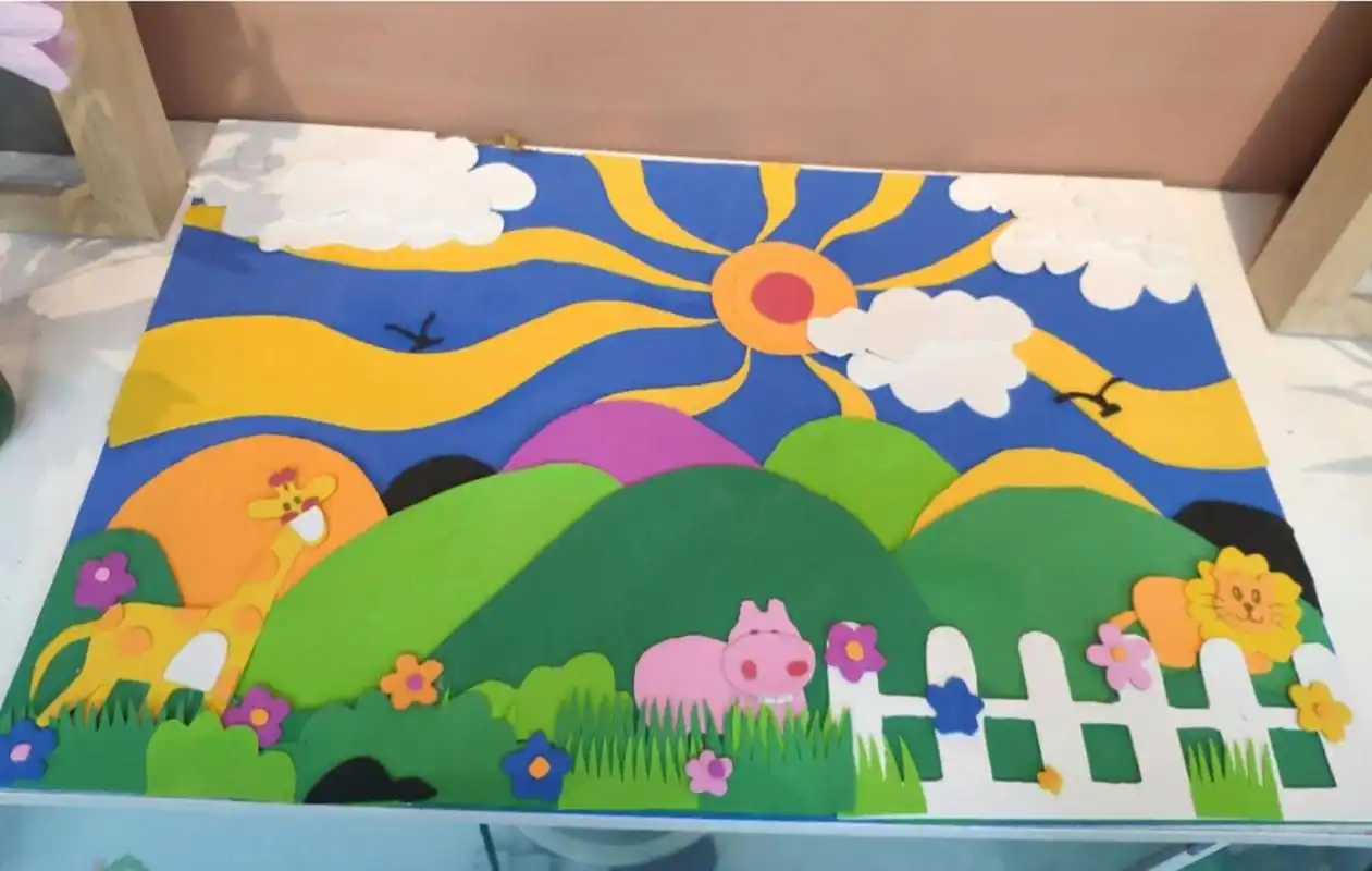 儿童海绵纸剪贴画 简单又可爱好看的儿童海绵纸剪贴画