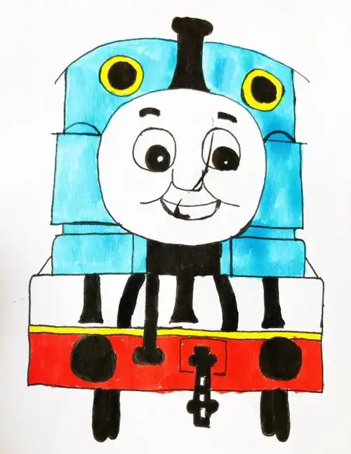 托马斯小火车简笔画_小红书