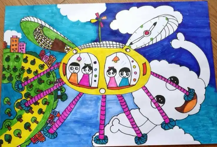 万宁市大茂镇中心学校"我心中的未来汽车"作品展示(一)