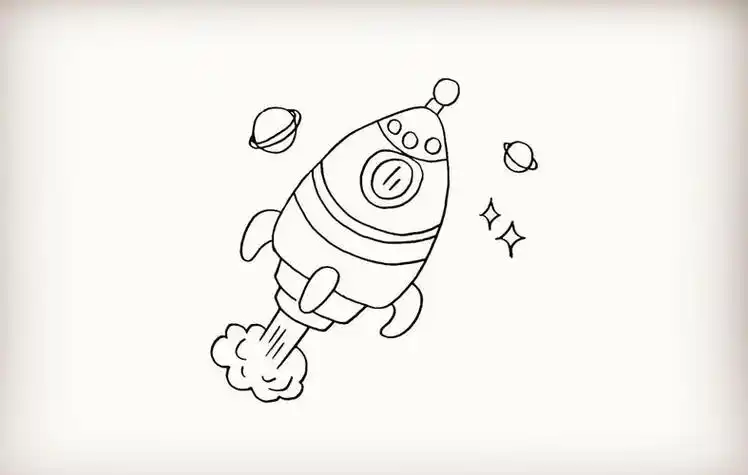 火箭简笔画带涂颜色 火箭简笔画带涂颜色中国航天