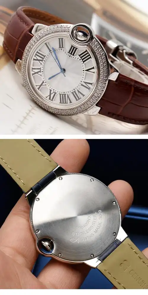 官方旗舰卡地亚蓝气球表带原装皮带男女卡地亚凸头层wsbb0025w69016z4