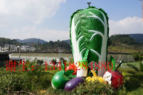 农场主题标志创意上海青玻璃钢雕塑像仿真青菜大白菜小品装饰模型