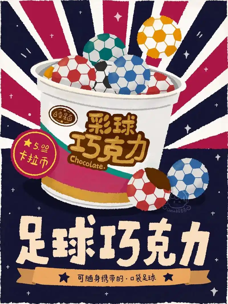 彩球95巧克力.#画画 #漫画 #原创画 #足球 #百变杂货 - 抖音