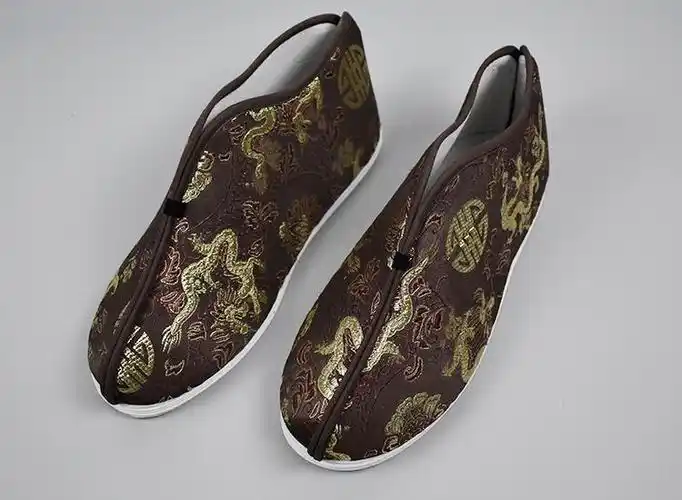 寿鞋绣花鞋龙凤棉鞋男女冲喜寿衣莲花天梯鞋底死人殡葬用品41黑色福字