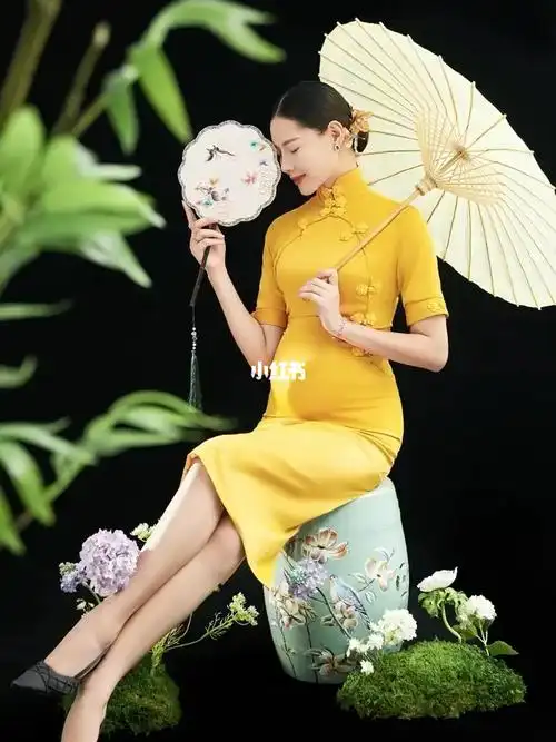 古风旗袍孕妇照年底匠心出品