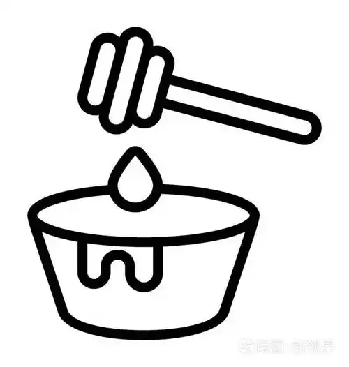 蜂蜜浇木蜂蜜棒插画-正版商用图片0779ok-摄图新视界