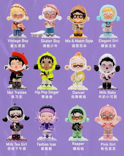 popmart泡泡玛特skullpanda熊喵热潮系列手办盲盒