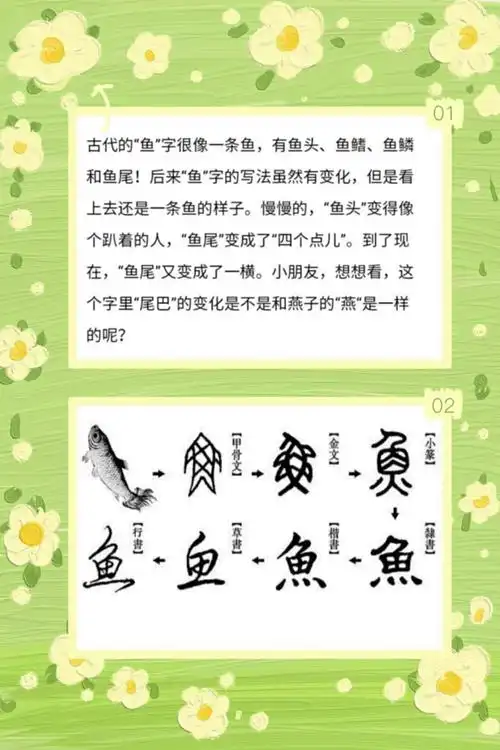 尤其是甲骨文的"鱼"是不是很像啊!