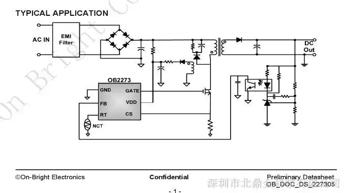 ob2273mpsot236ob开关电源芯片