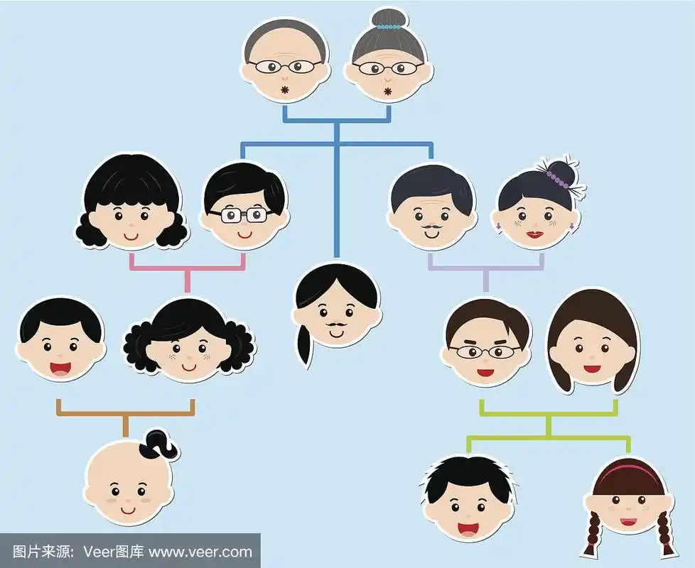 矢量图标:家谱
