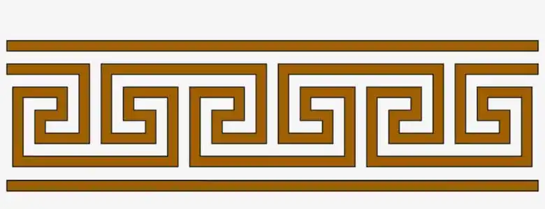 复古色调回形纹镂空图