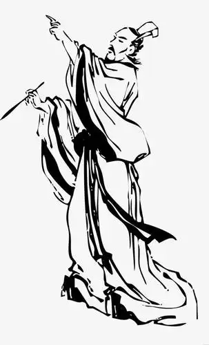 水墨人物画素材