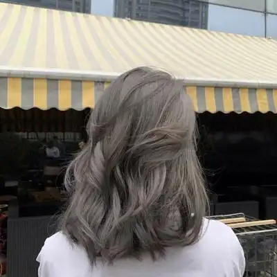 烟青灰染发膏灰色泡泡染发剂流行色青木亚麻灰烟灰色打蜡染发膏网