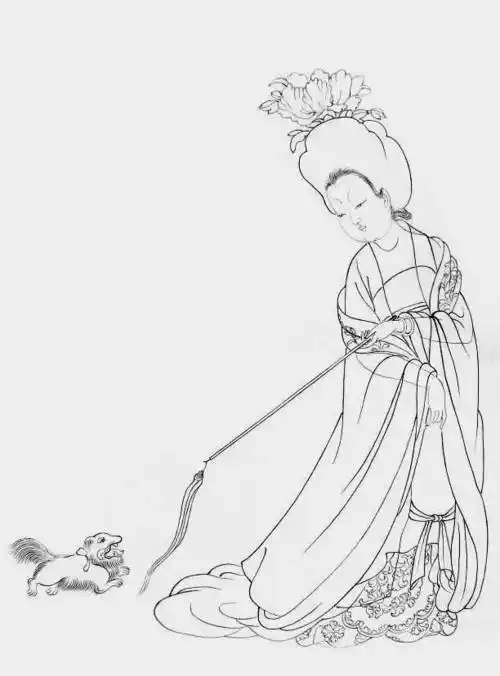 簪花仕女图设色步骤分解