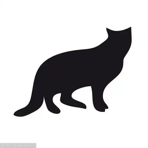 猫的黑色剪影