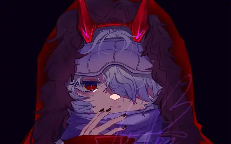 procreate一只塔罗牌死神逆位拟人