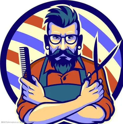 理发师剃头图片