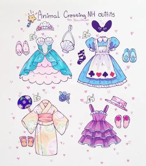 简笔画q版裙子步骤