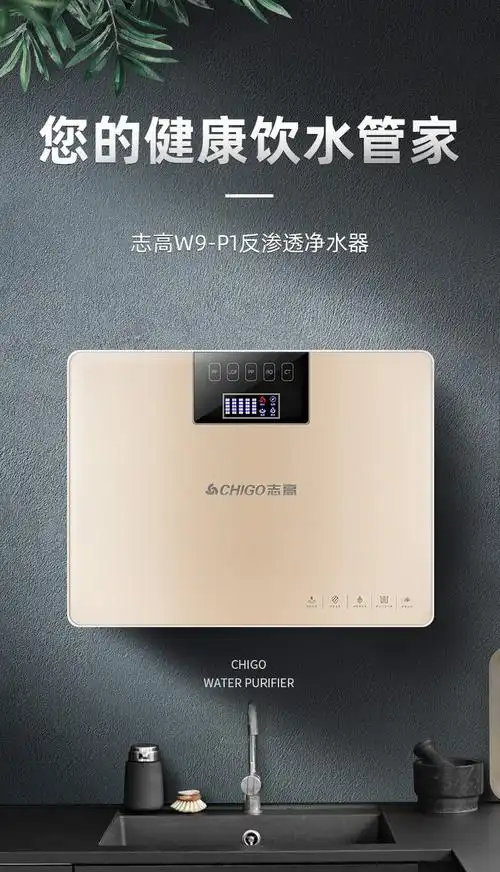 志高净水器家用厨下式厨房自来水ro反渗透纯水五级净水机直饮机