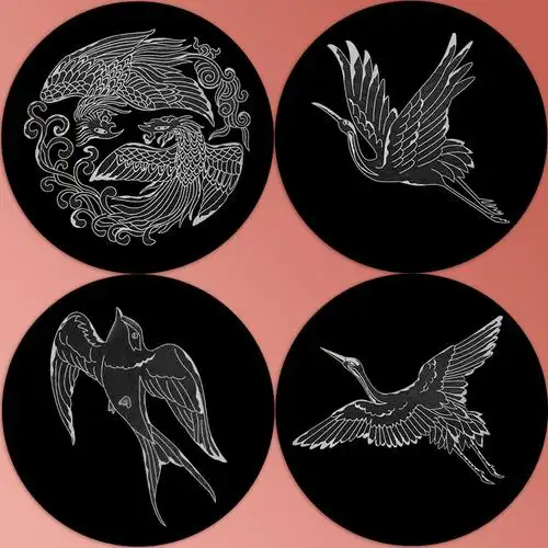 圆形硬卡纸 绘画美术纸水粉画纸黑色手工纸