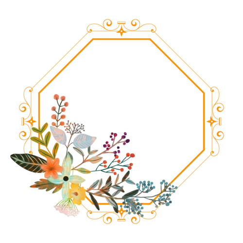 鲜花边框花朵边框手绘花框矢量边框