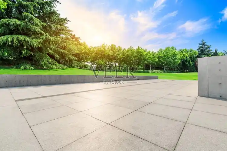 空旷的广场地板绿色的森林自然风光照片摄影图片