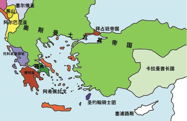 奥斯曼土耳其帝国版图