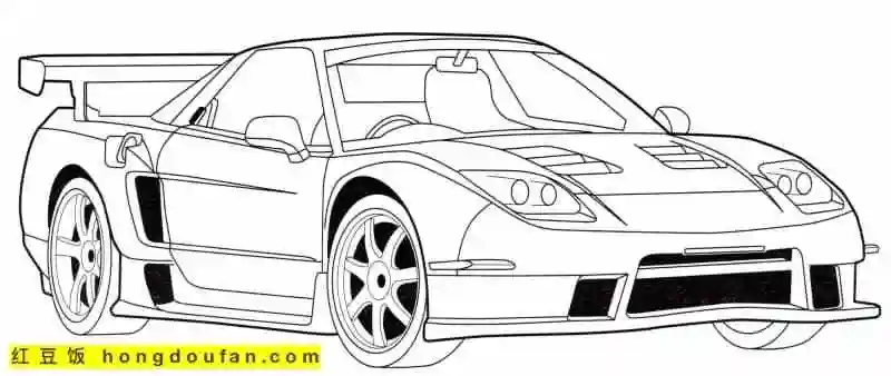 11张令人兴奋的赛车涂色图片!-红豆饭小学生简笔画大全