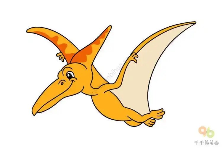 幼儿启蒙画风神翼龙简笔画恐龙简笔画