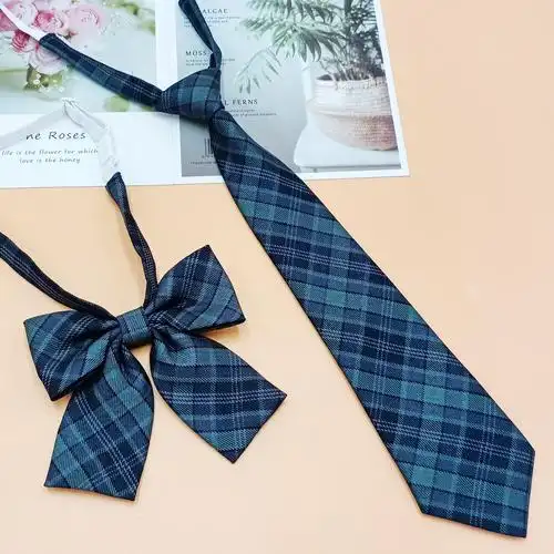 现货日系学院风学生格子领带免打 水手服jk制服领带领结男女套装