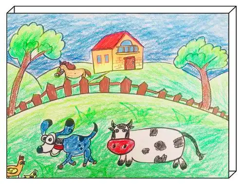 开展了以海底世界快乐的一天和开心农场为主题的绘画活动.