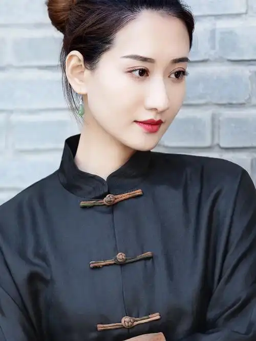 重磅缎面真丝香云纱上衣中式盘扣唐装外套