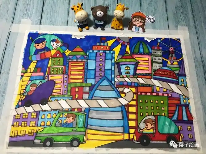 绘画教程未来世界繁华的城市