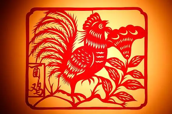 十二生肖剪纸鸡