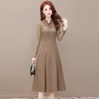 中年妈妈气质连衣裙秋冬