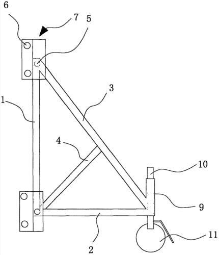 一种用于脚手架上的三角撑的制作方法